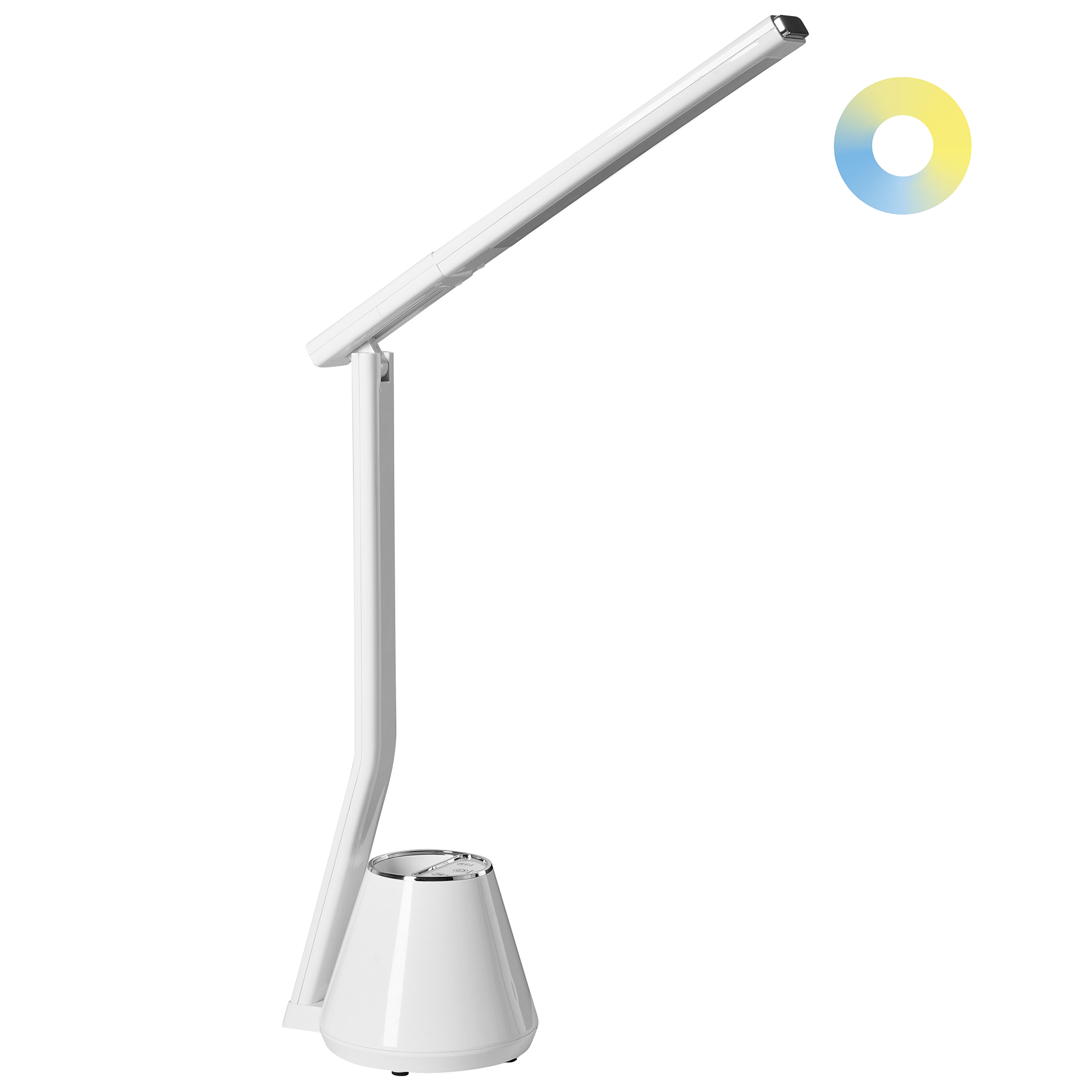 LED-skrivbordslampa DENEB med dimmer Vit