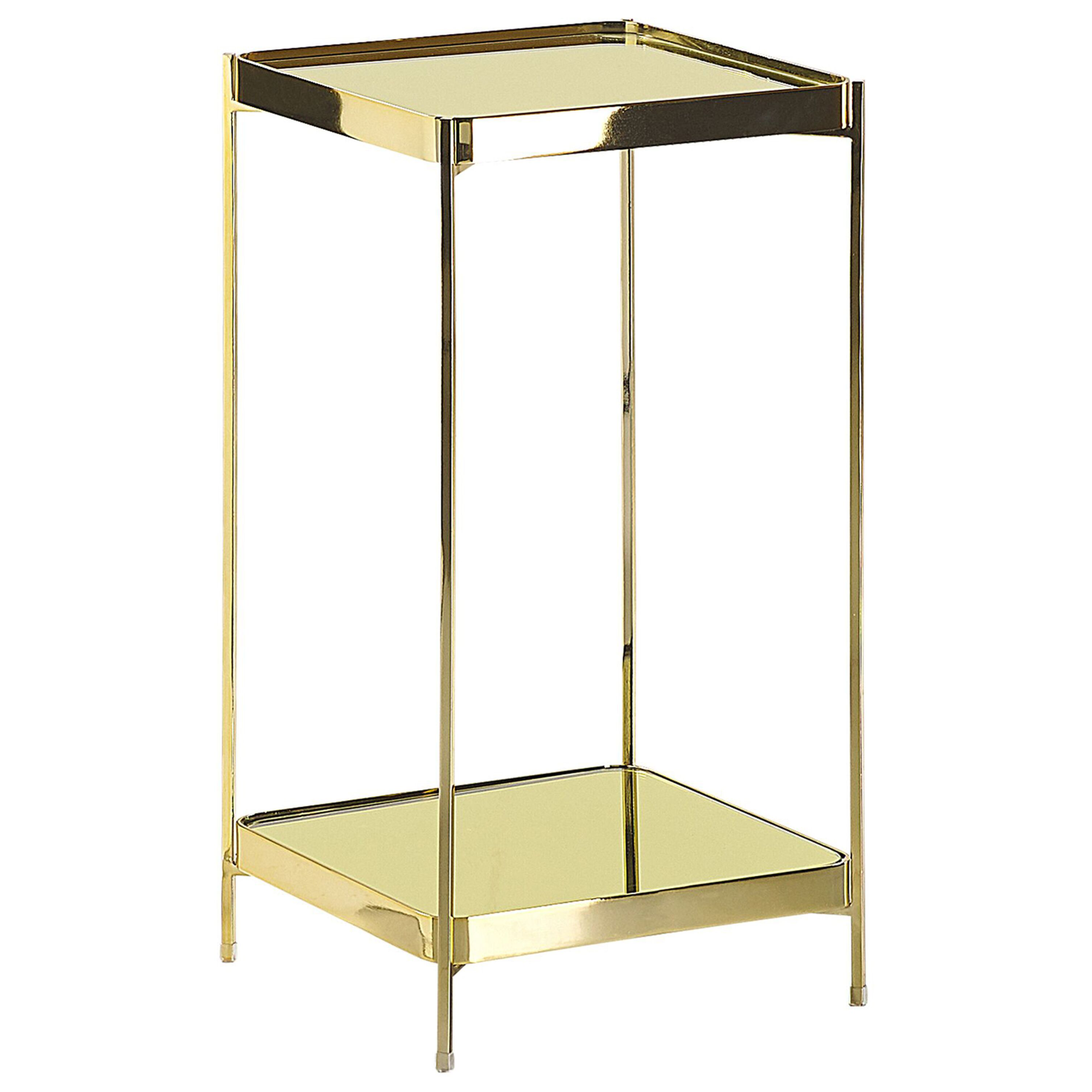 Sidobord ALSEA Härdat glas Guld