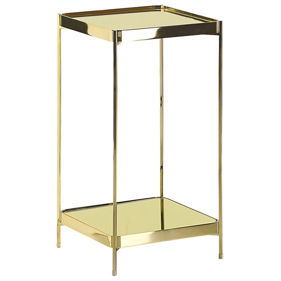 Sidobord ALSEA Härdat glas Guld