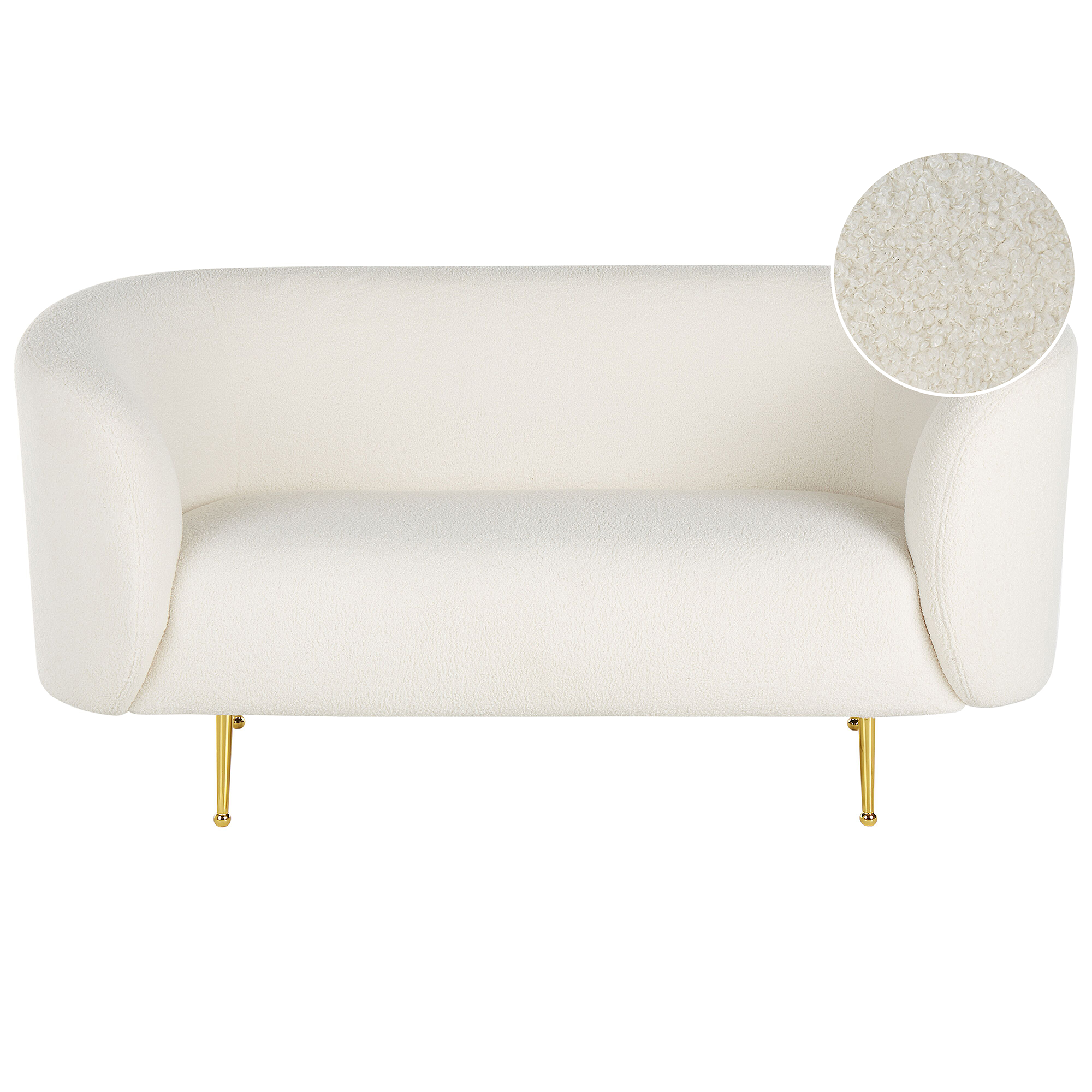 Soffa 2-sits LOEN Bouclé Vit