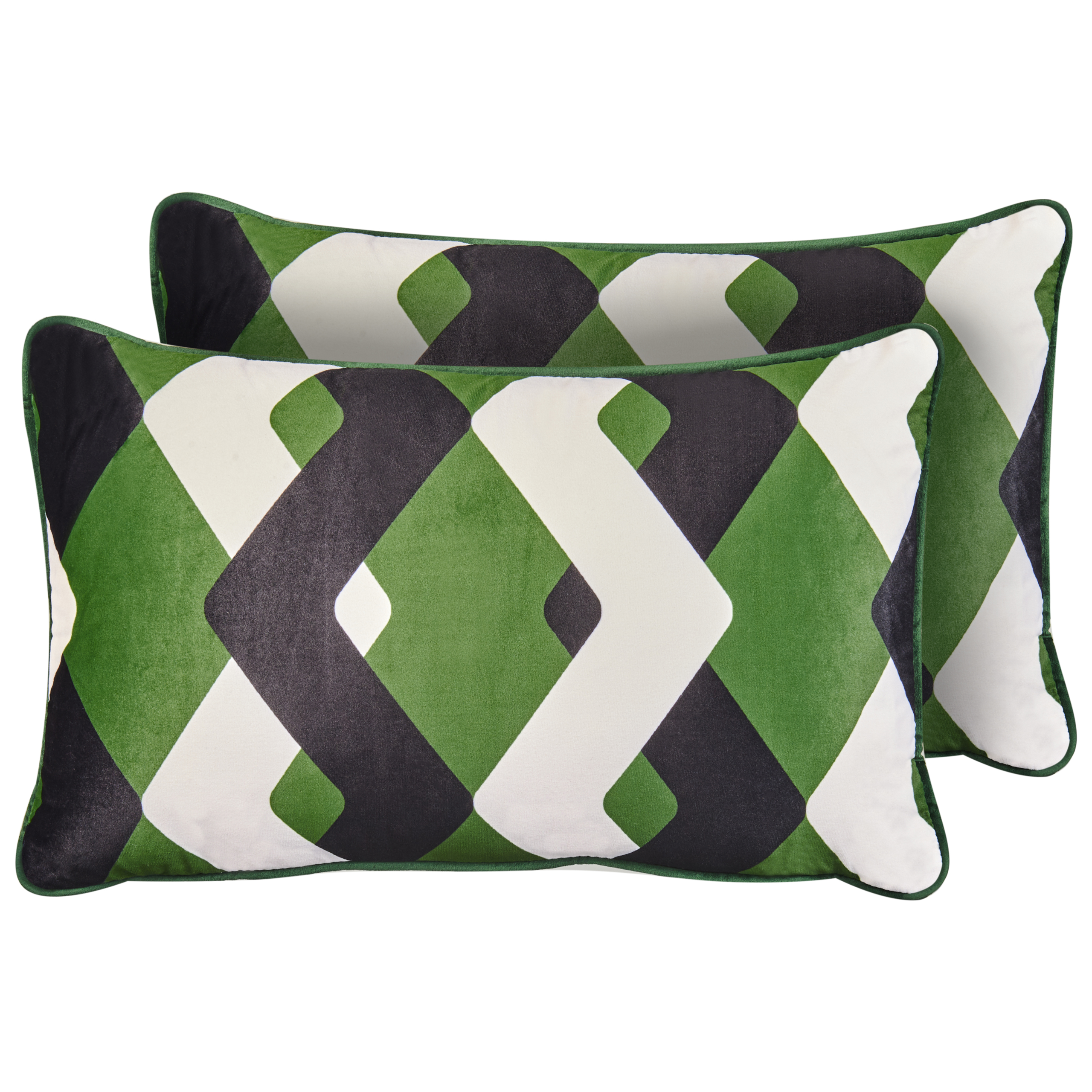 Set med 2 utomhusdynor SWAY Geometriskt tryck 30 x 50 cm Flerfärgad