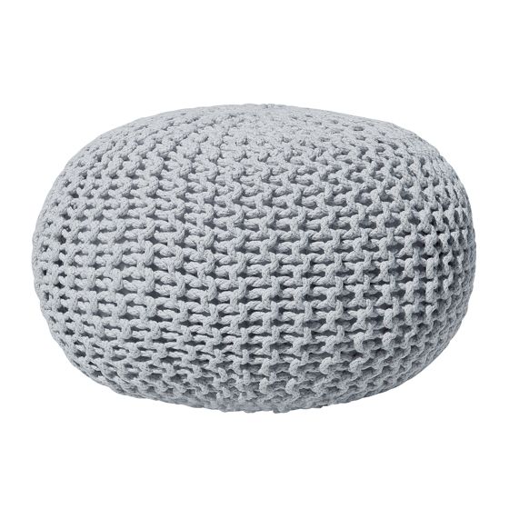 Sittpuff CONRAD Bomull Ljusgrå