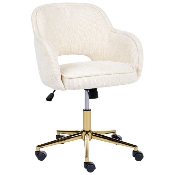 Skrivbordsstol EMBER Chenille Off-White