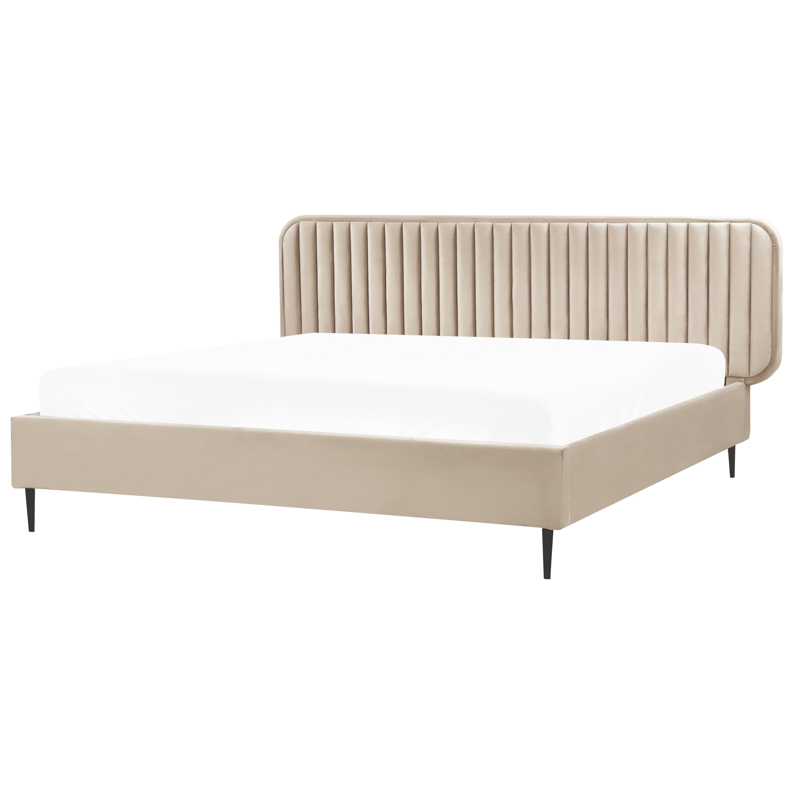 Säng med lamellram Sammet BRIN 180 x 200 cm Taupe