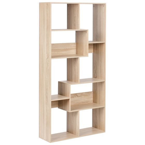 Bokhylla med 6 hyllor CHATEH 180 cm Ljusbrun
