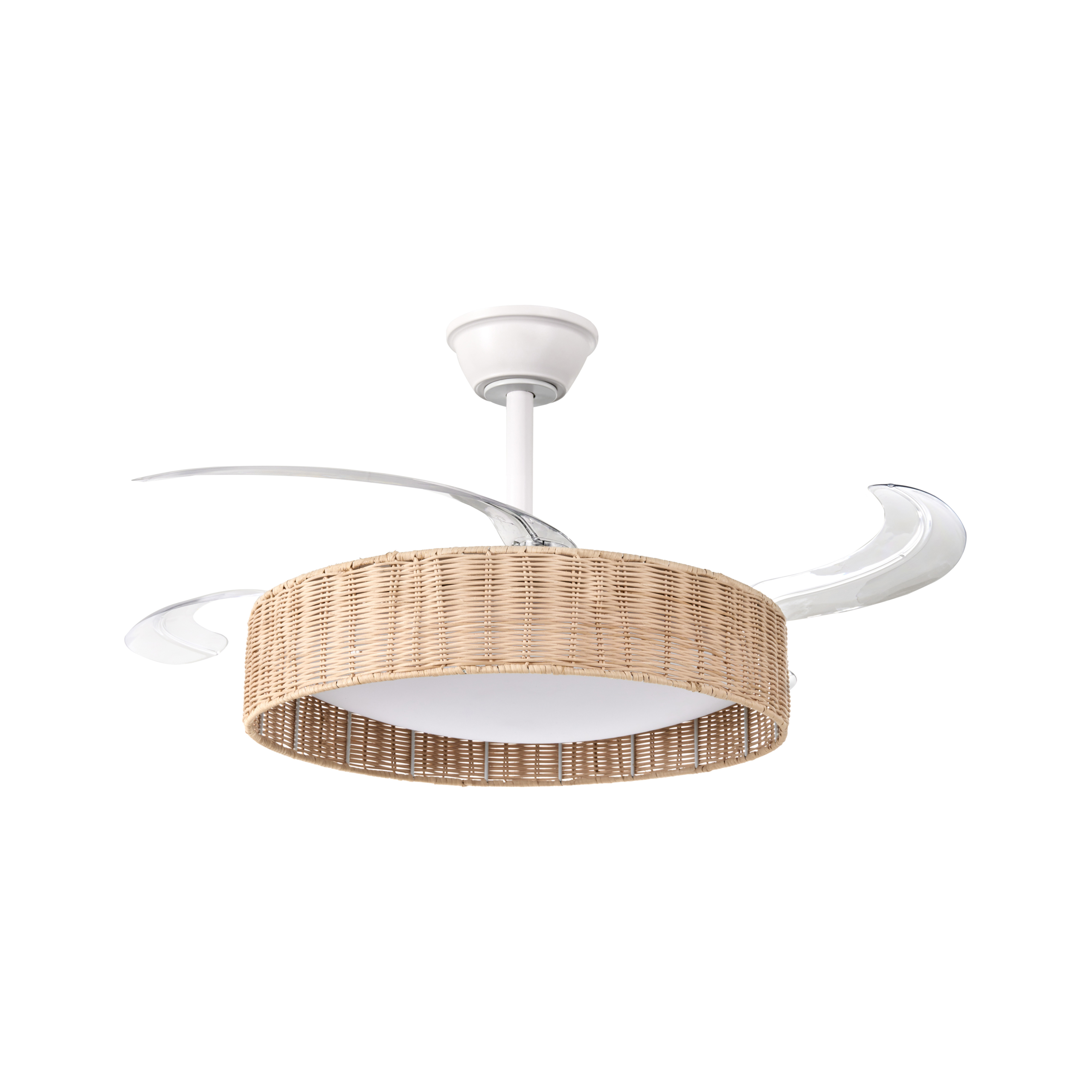Takfläkt med lampa TOMOKA med fjärrkontroll LED Vit