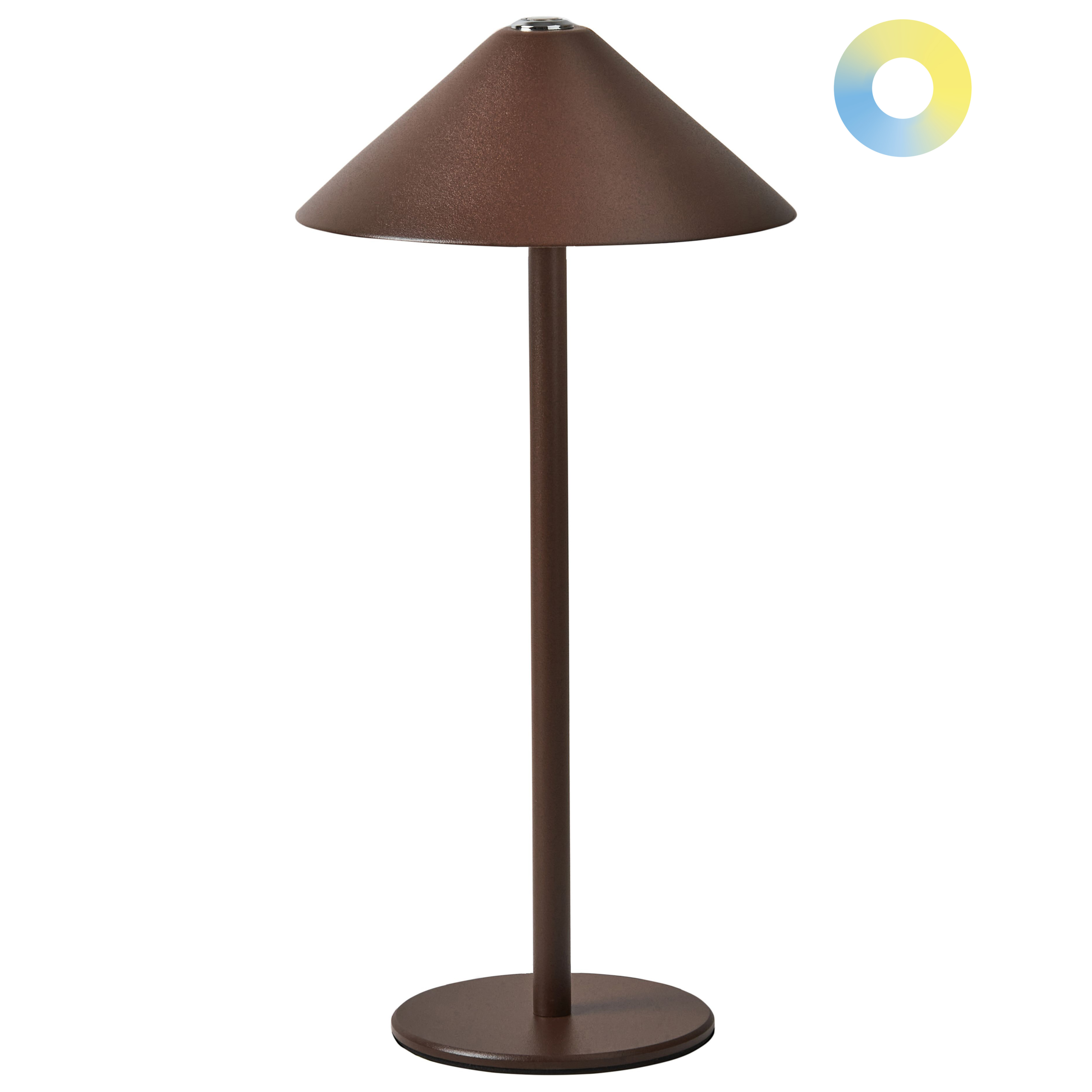 Trådlös LED-bordslampa FRANCOLI med dimmer Metall Brun