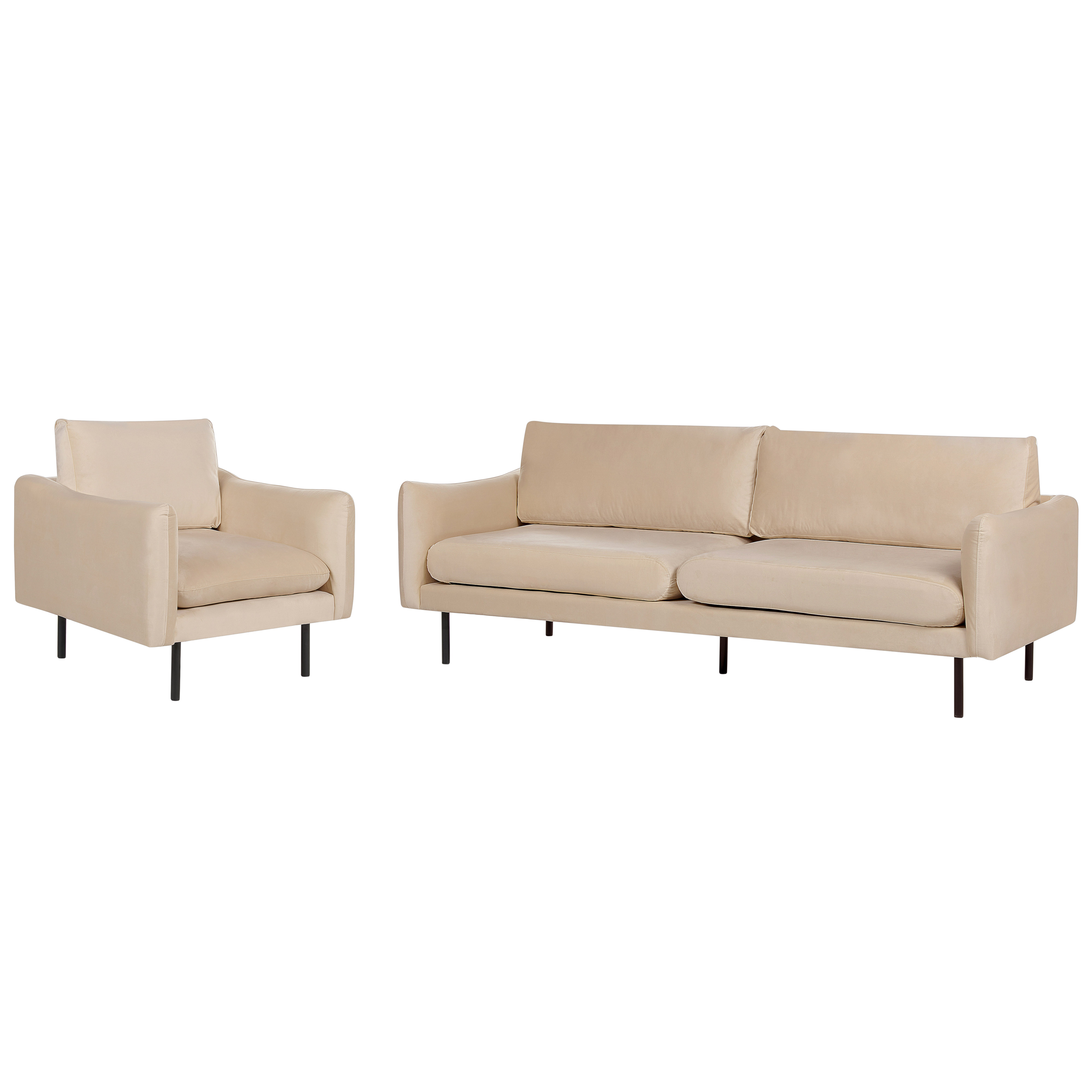 Soffgrupp 4-sits VINTERBRO Sammet Beige