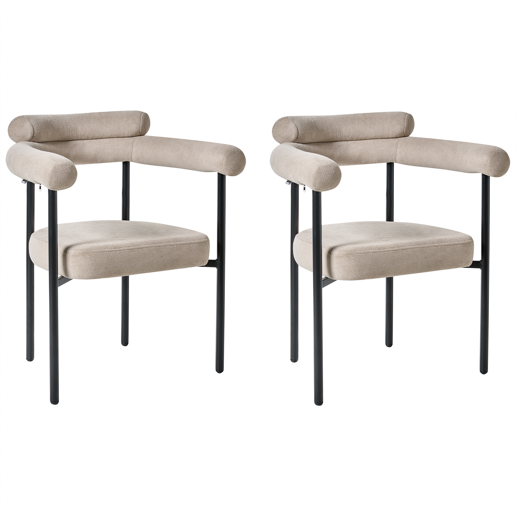Set med 2 matstolar LYNEY Beige