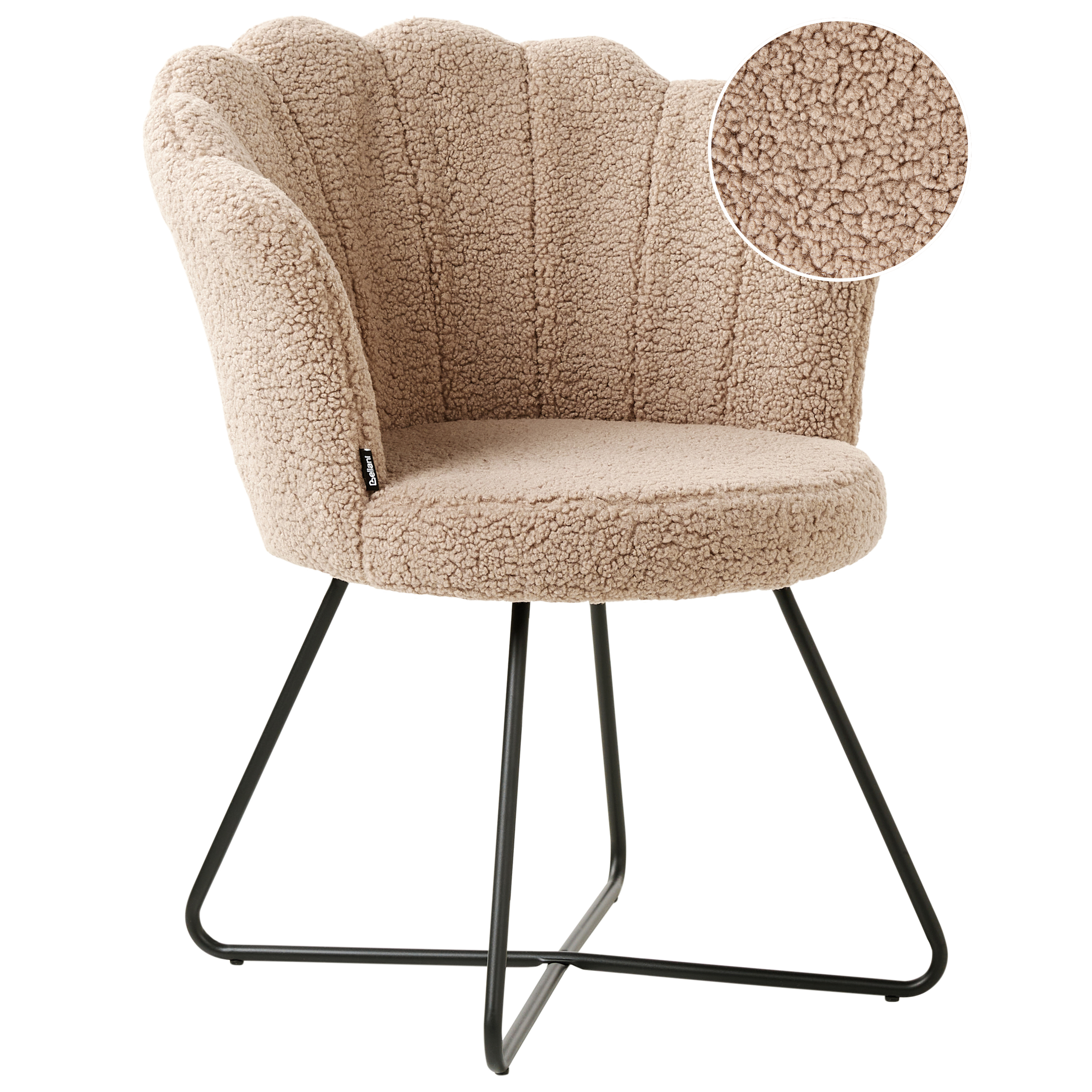 Fåtölj LOVELOCK Bouclé Beige
