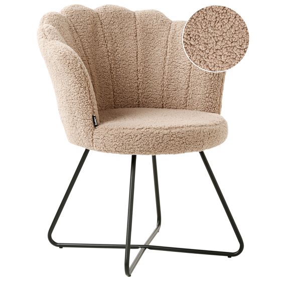 Fåtölj LOVELOCK Bouclé Beige