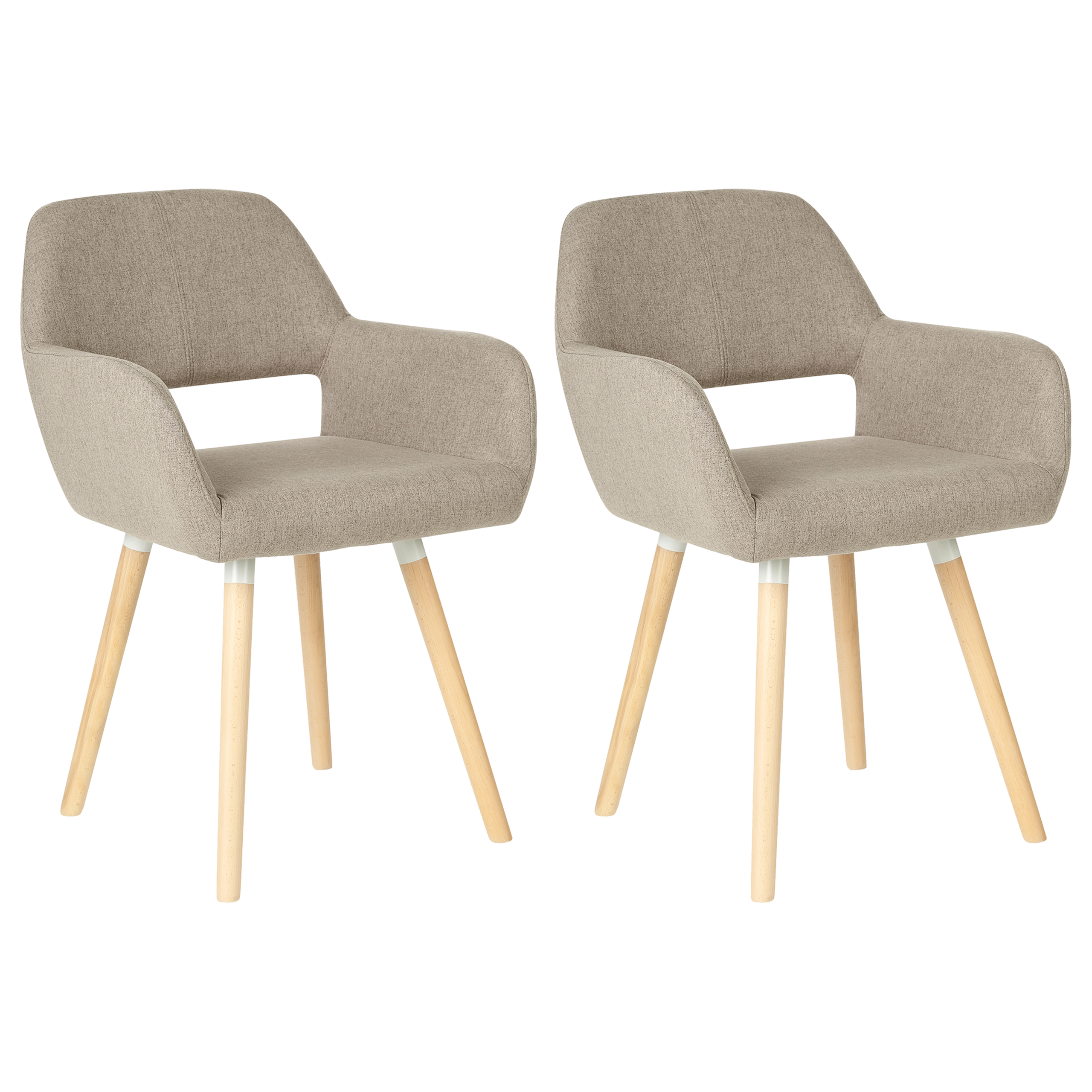Set med 2 matstolar CHICAGO Taupe