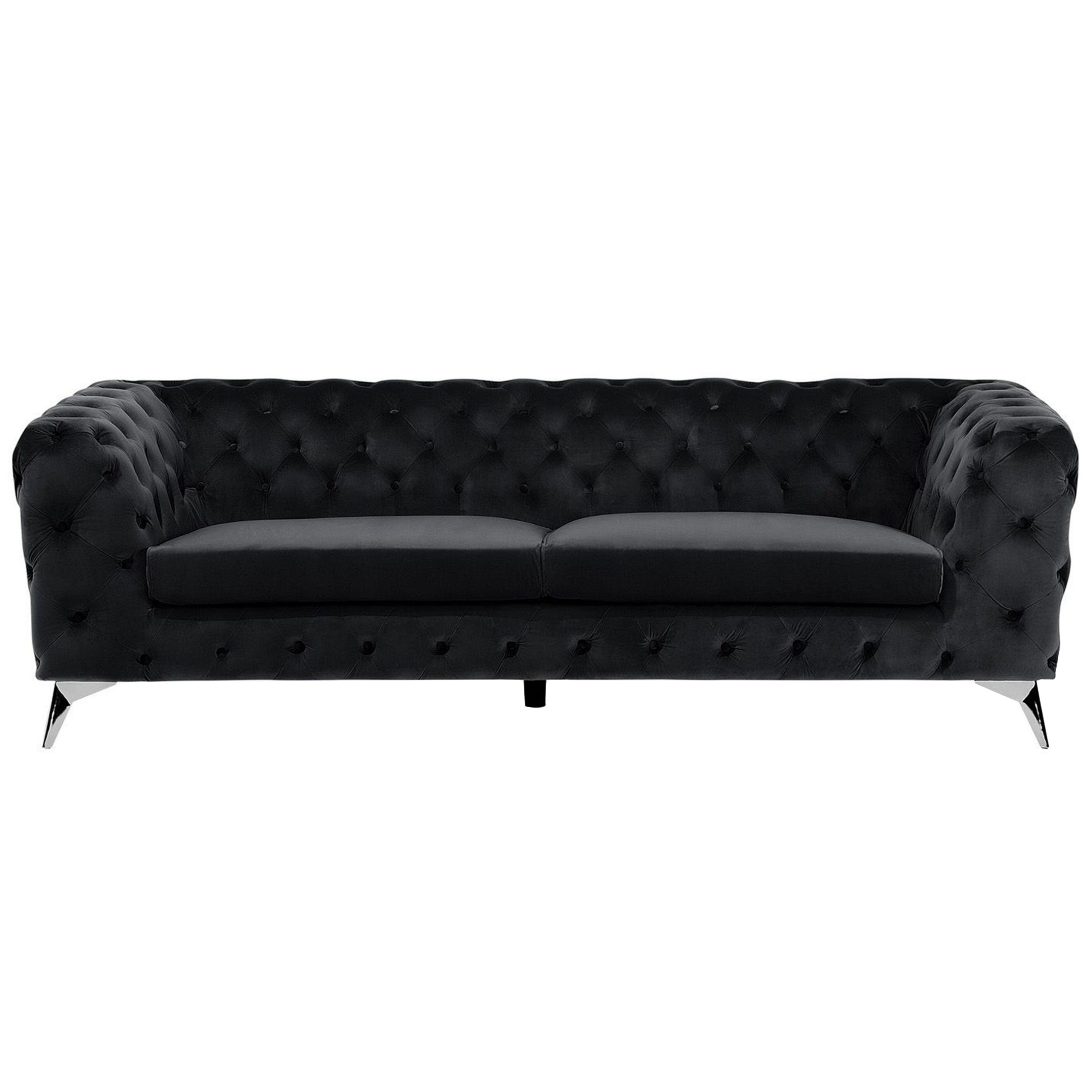 Soffa 3-sits SOTRA Sammet Svart