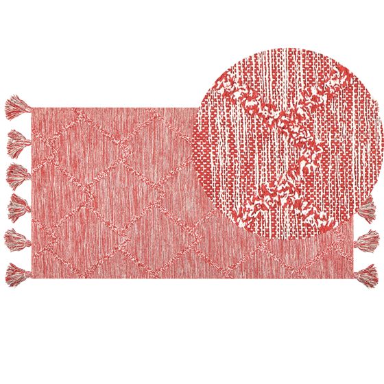 Matta NIGDE Röd 80 x 150 cm Bomull