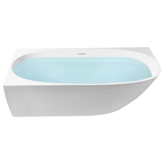 Hörnbadkar PARNAIBA 1700 x 800 mm Vit Högervänd