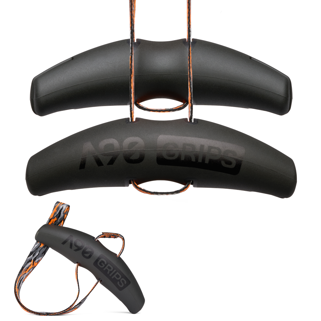 Angles90® Camo Pull Grips – latsdrag- och kabeldragshandtag i TPU | 4 greppositioner | pull-ups, rodd | hygieniskt