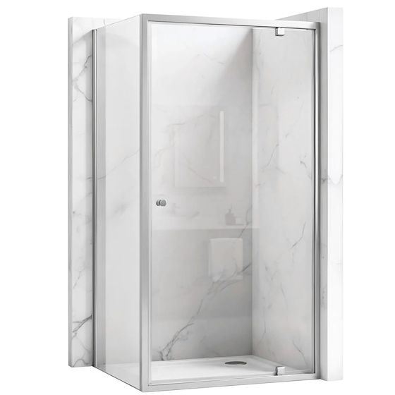 REA Hörnduschkabin PRIMO SWING 80x100 Krom, 80x100x190cm