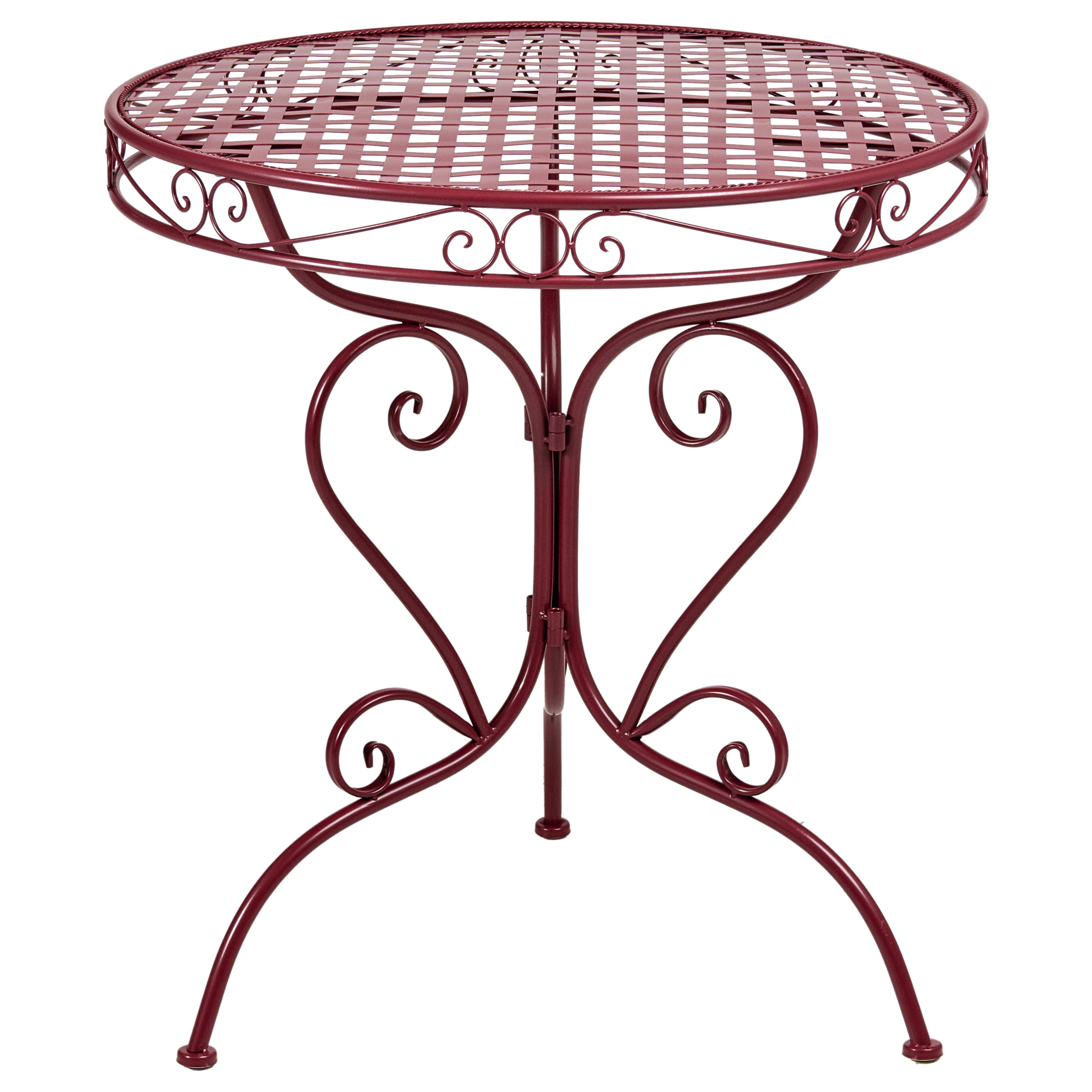 Bistrobord ALBINIA 70 cm 70 cm Metall Vinröd