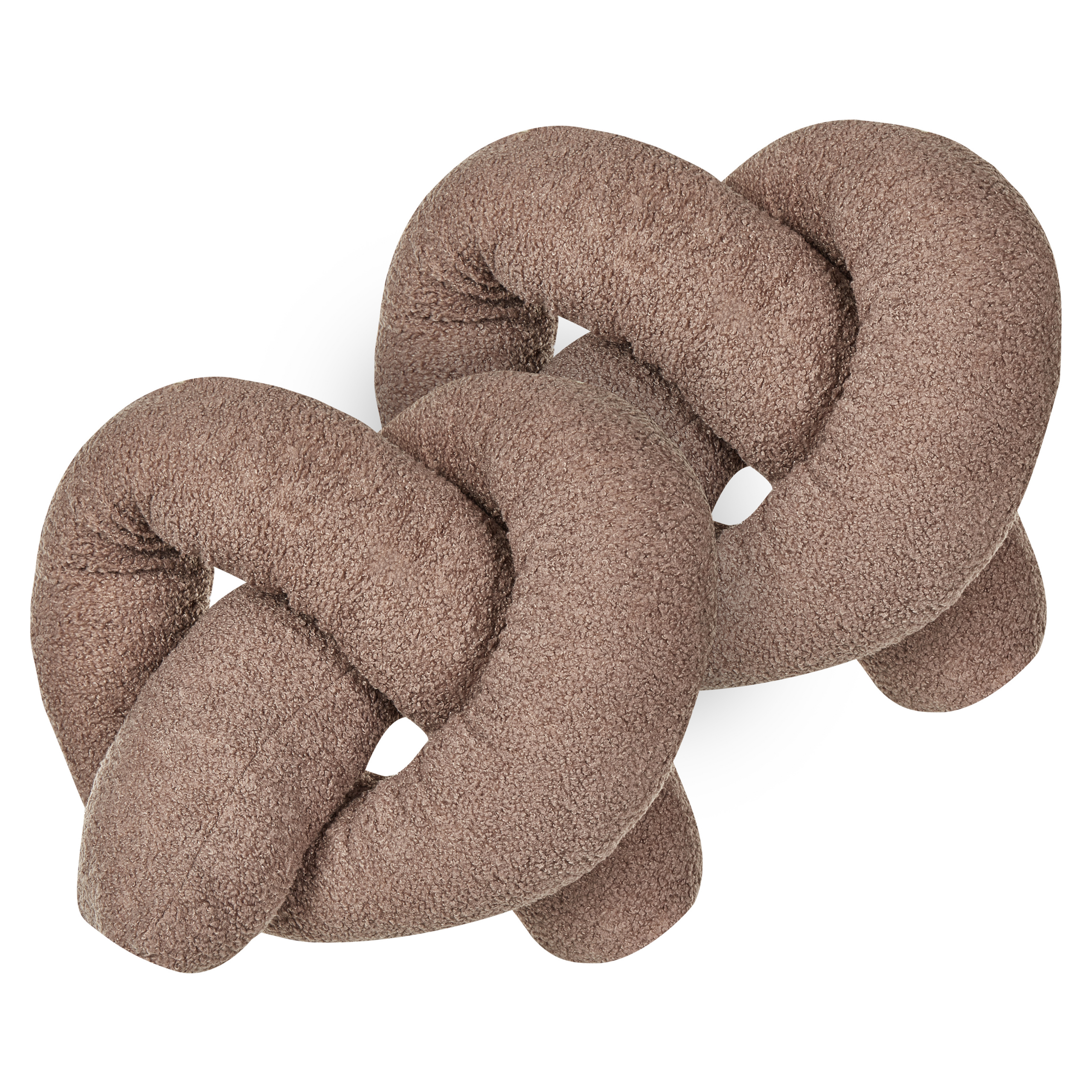 Set med 2 prydnadskuddar GLADIOLUS 172 x 14 cm Bouclé Brun Monokromt