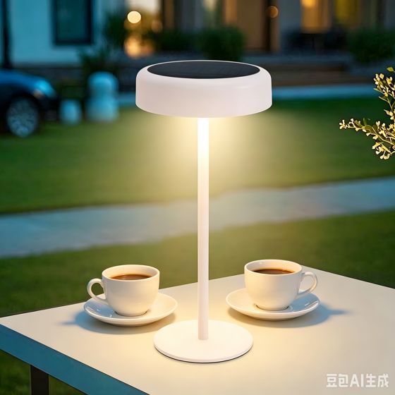 NETTLIFE solcellsdriven bordslampa batteridriven LED-sänglampa trådlös 3600mhA uppladdningsbar pekskärm dimbar vit med USB-batteri