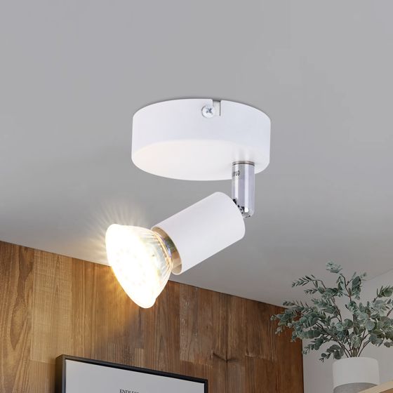 NETTLIFE LED-taklampa 1 ljuskälla vit taklampa GU10 inomhusvägglampa varmvit modern spotlight