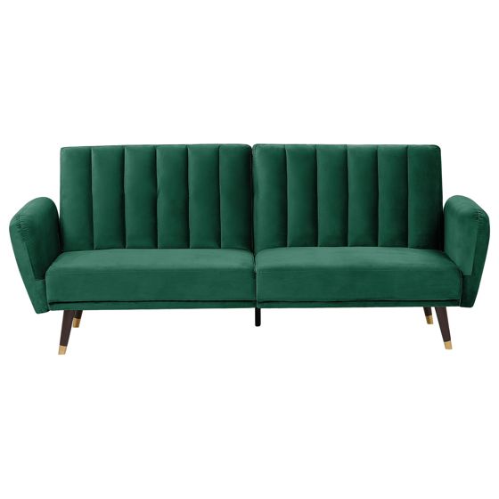 Bäddsoffa 3-sits VIMMERBY Sammet Smaragdgrön