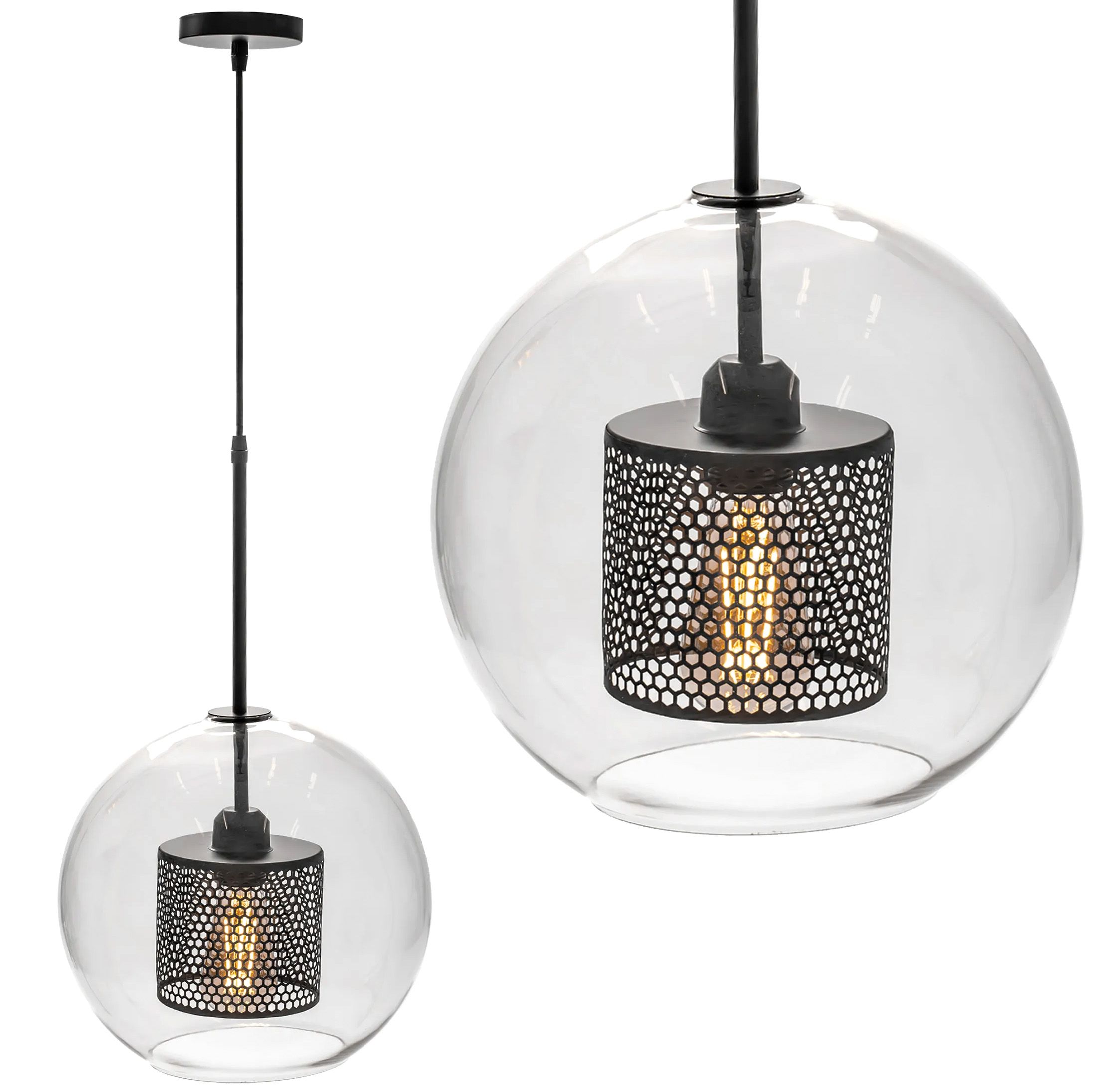 TOOLIGHT hängande taklampa APP558-1CP 25CM Svart 60x25x60cm