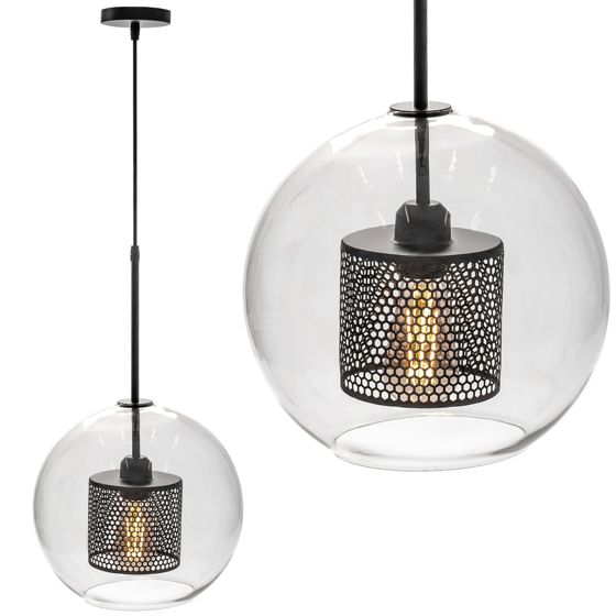TOOLIGHT hängande taklampa APP558-1CP 25CM Svart 60x25x60cm
