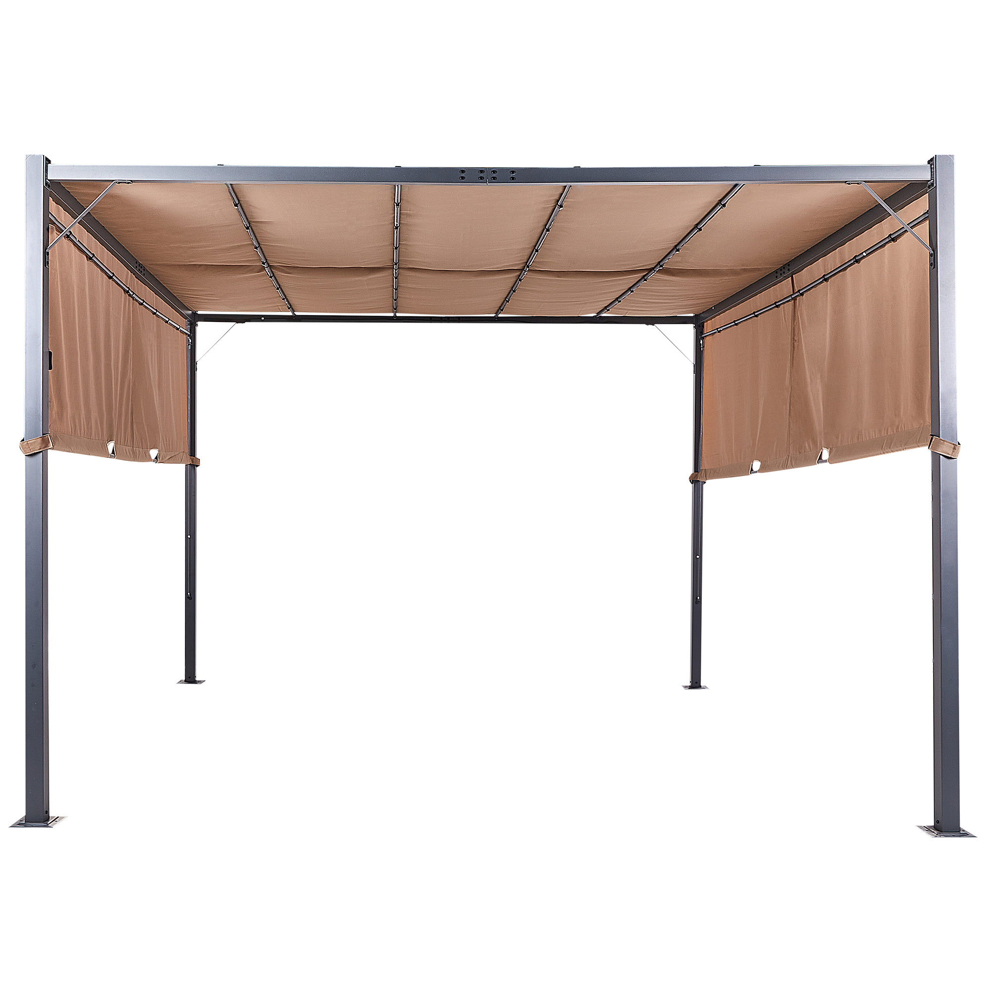 Paviljong LED PARGA 310 cm 310 cm Metall Brun
