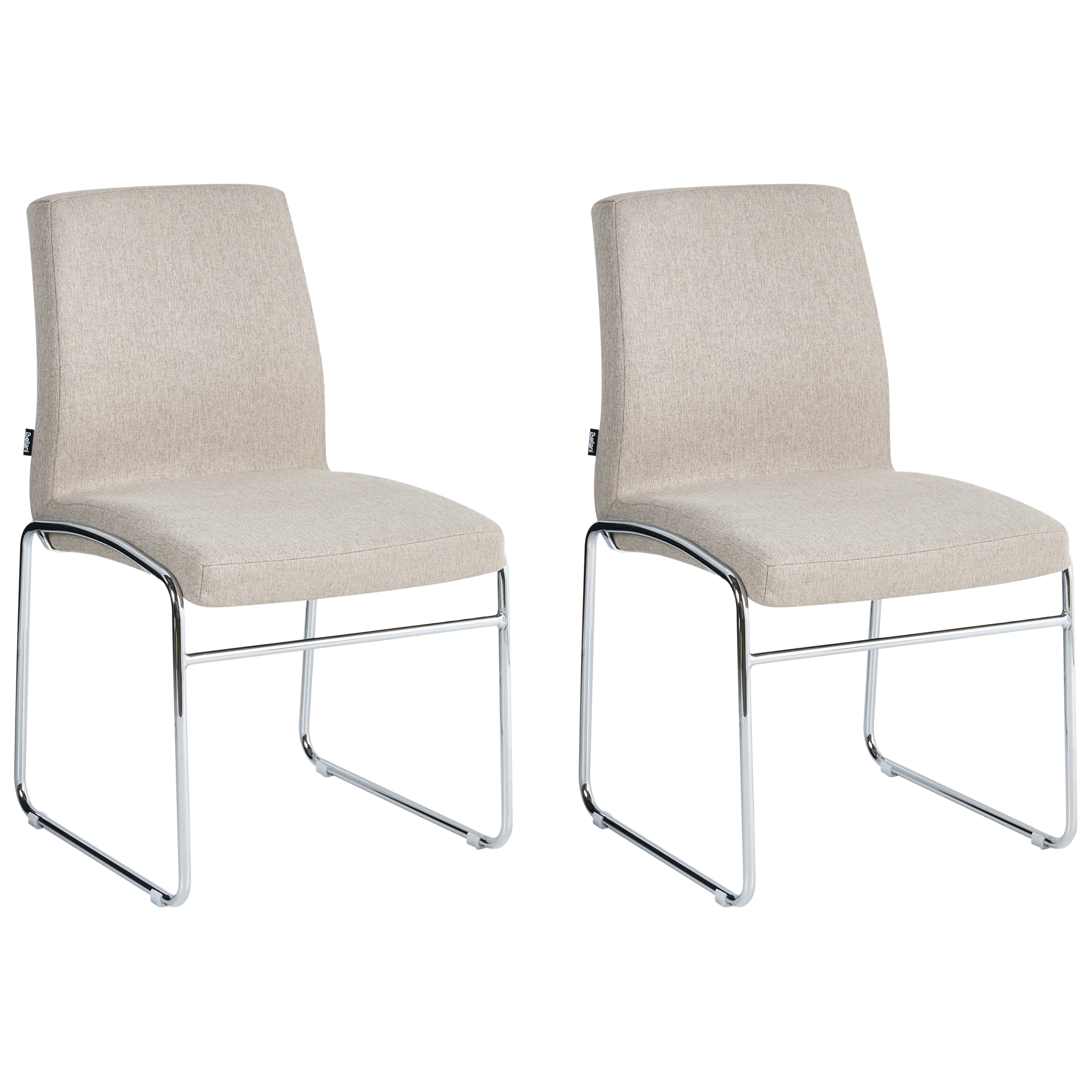 Set med 2 matstolar LECCO Beige