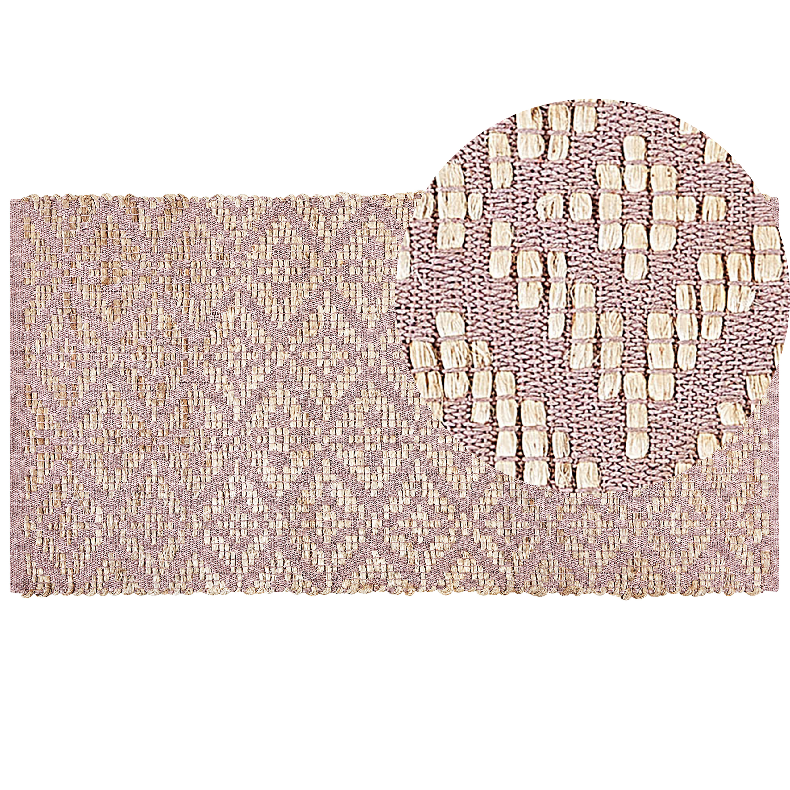 Matta GERZE Rosa 80 x 150 cm Bomull