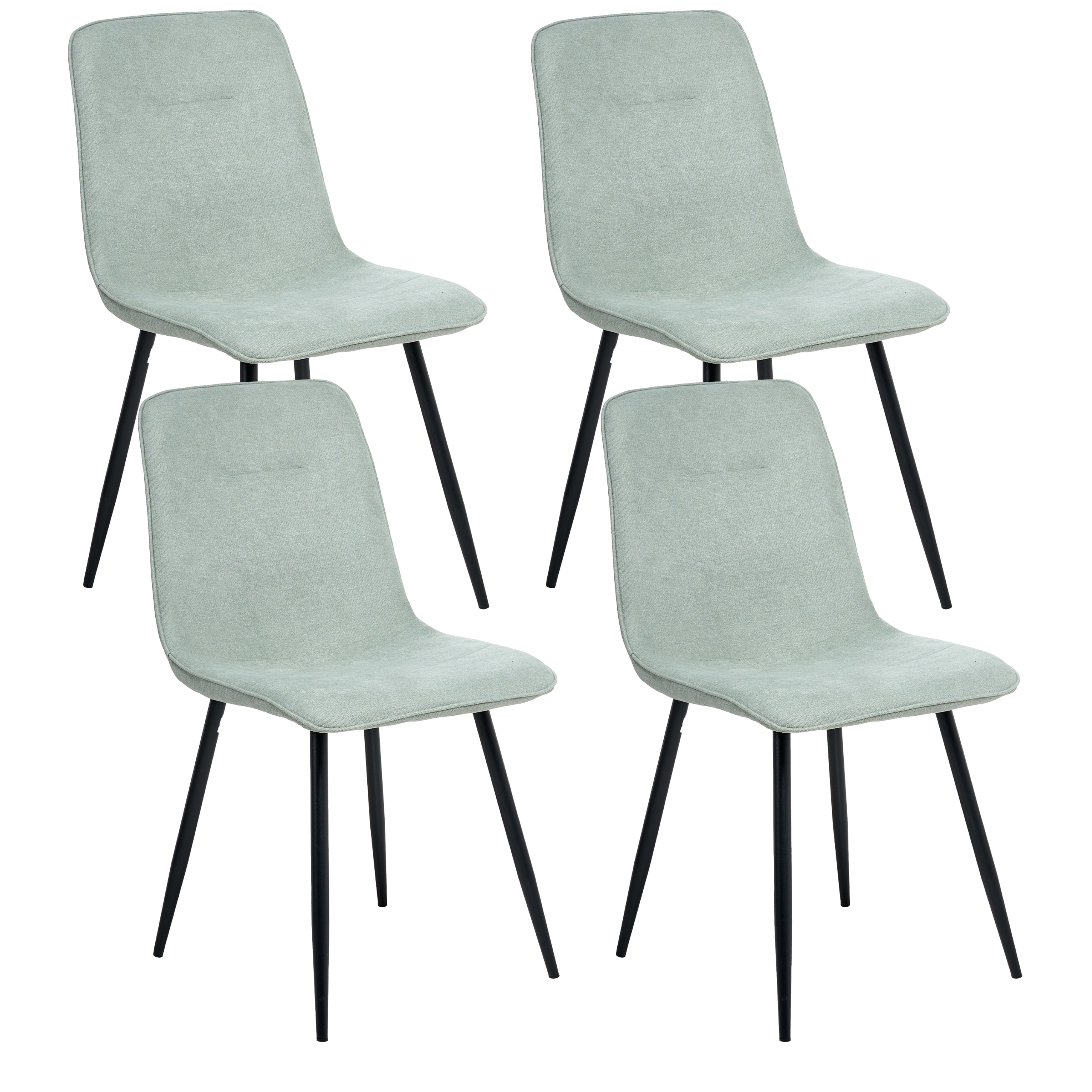 Set med 4 matstolar TUSCOLA Ljusgrön