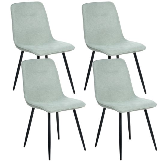Set med 4 matstolar TUSCOLA Ljusgrön
