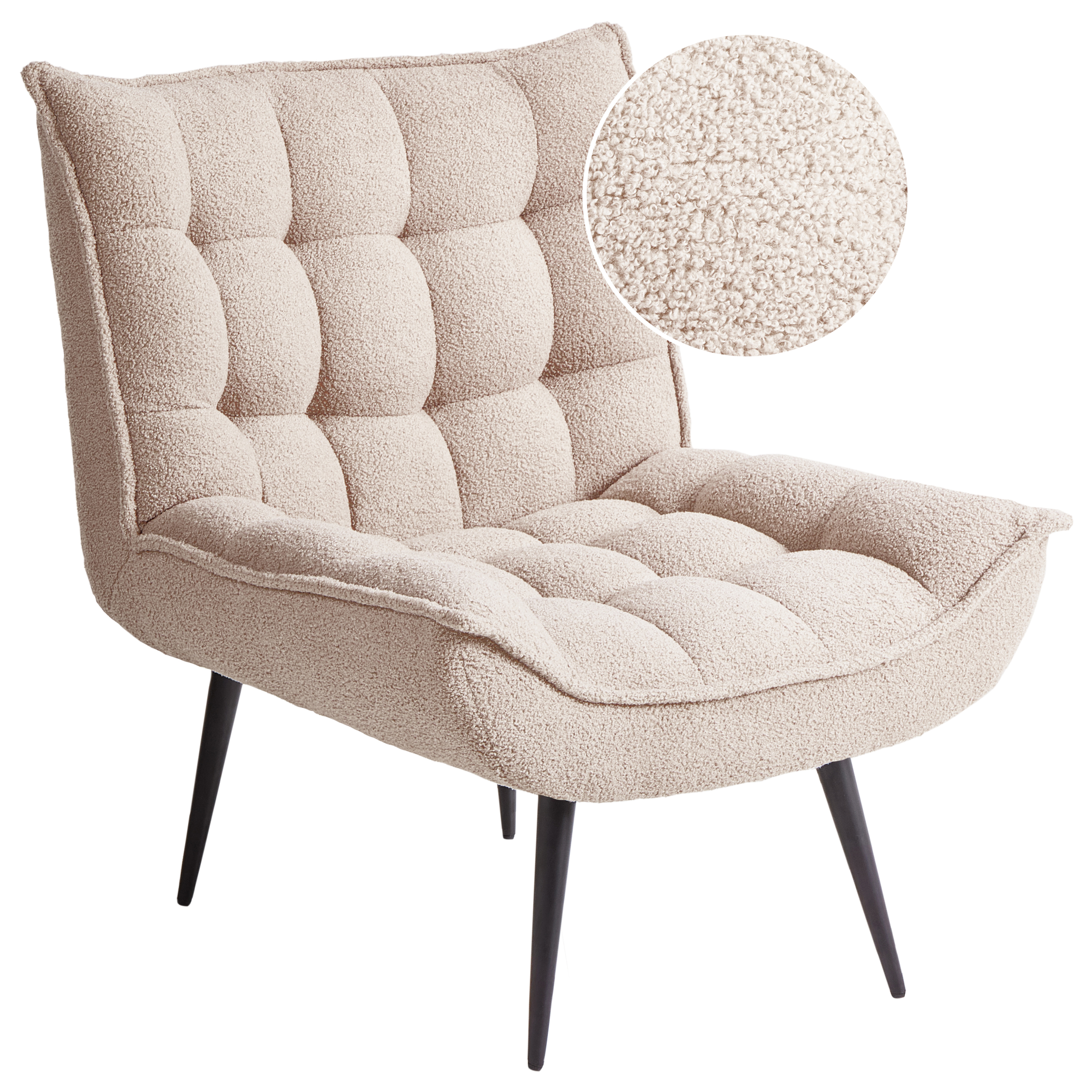 Fåtölj ALVESTA Bouclé Beige