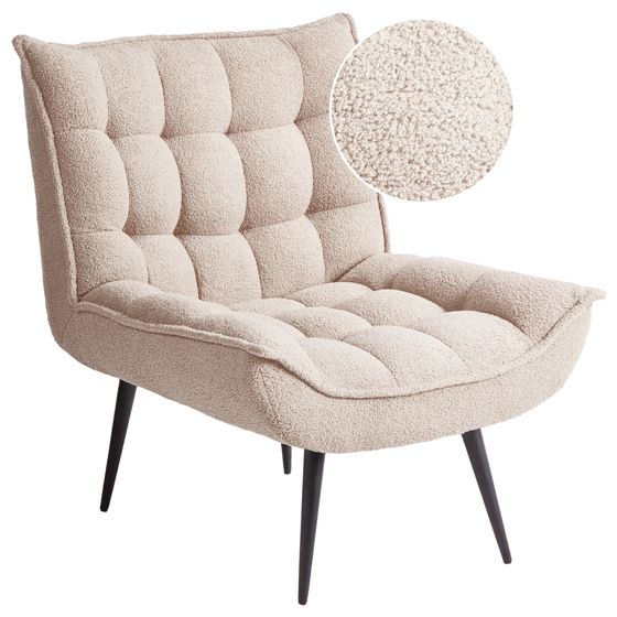 Fåtölj ALVESTA Bouclé Beige