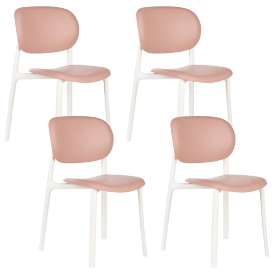 Set med 4 trädgårdsstolar MUSANO Pastellrosa