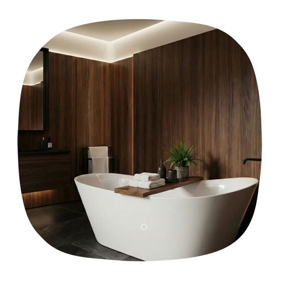 REA spegel TOP 70X70 70x70 Led Transparent 70x70x2cm