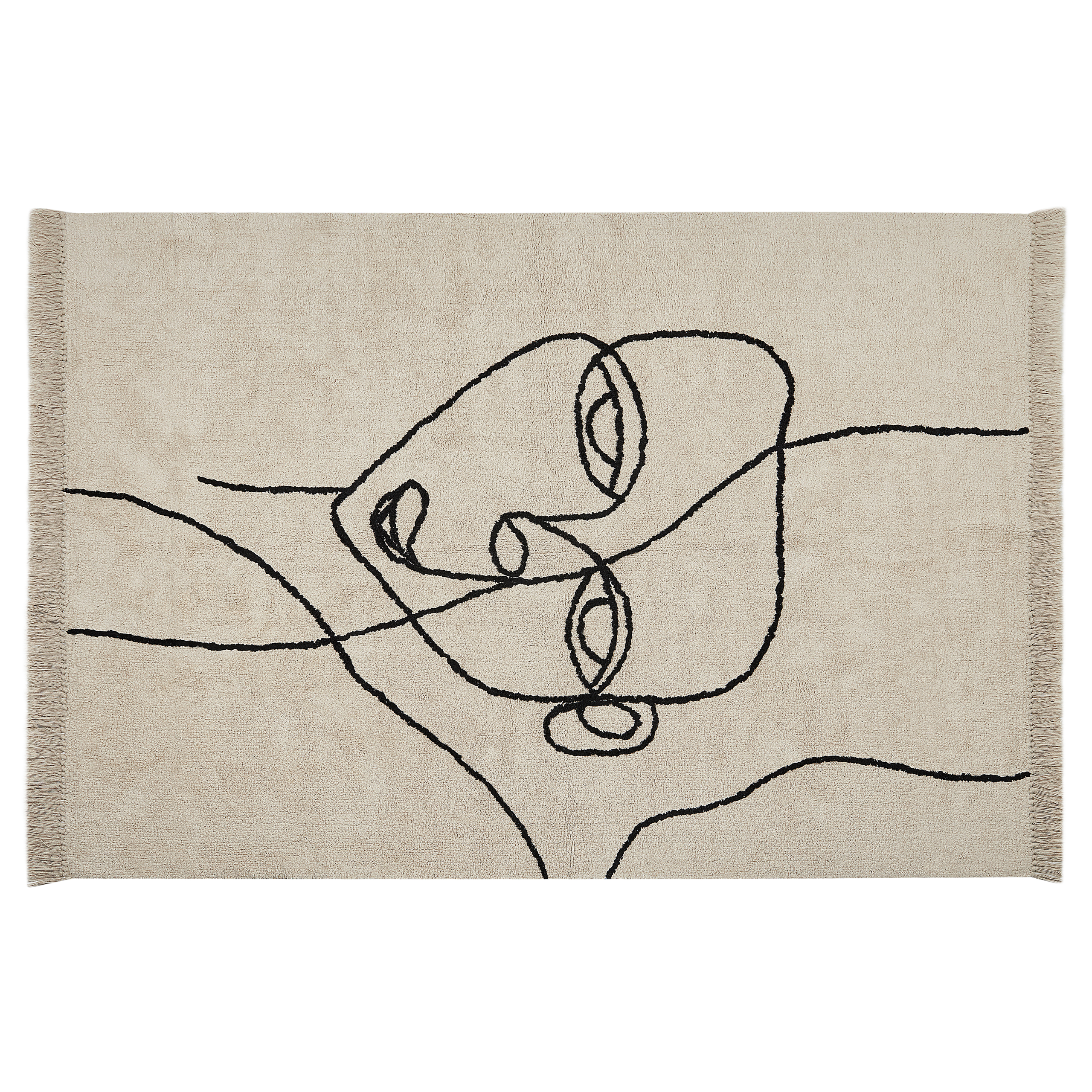 Matta NURU Ljusbeige 140 x 200 cm Bomull