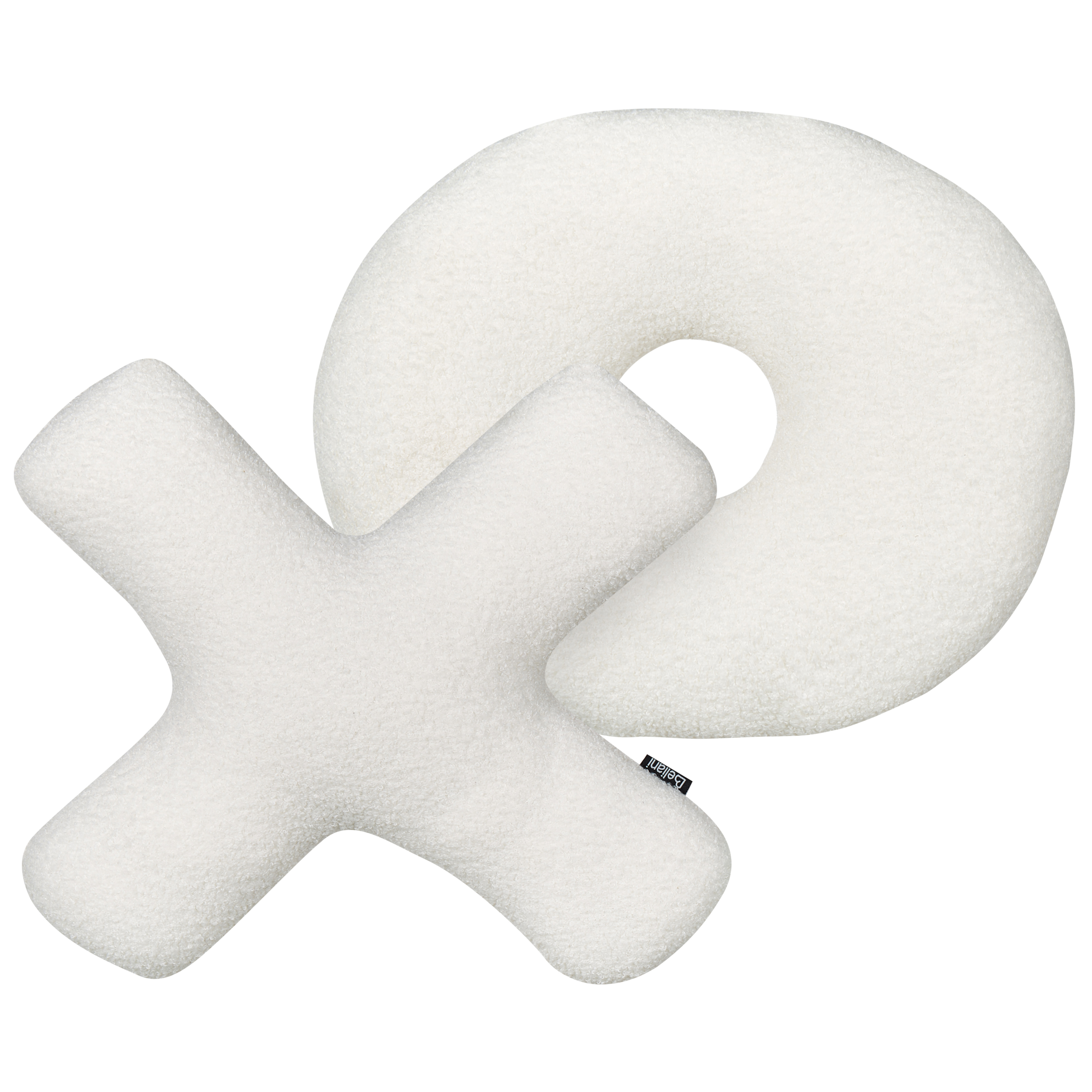 Set med 2 prydnadskuddar HESPERIS Bouclé Off-White Monokromt