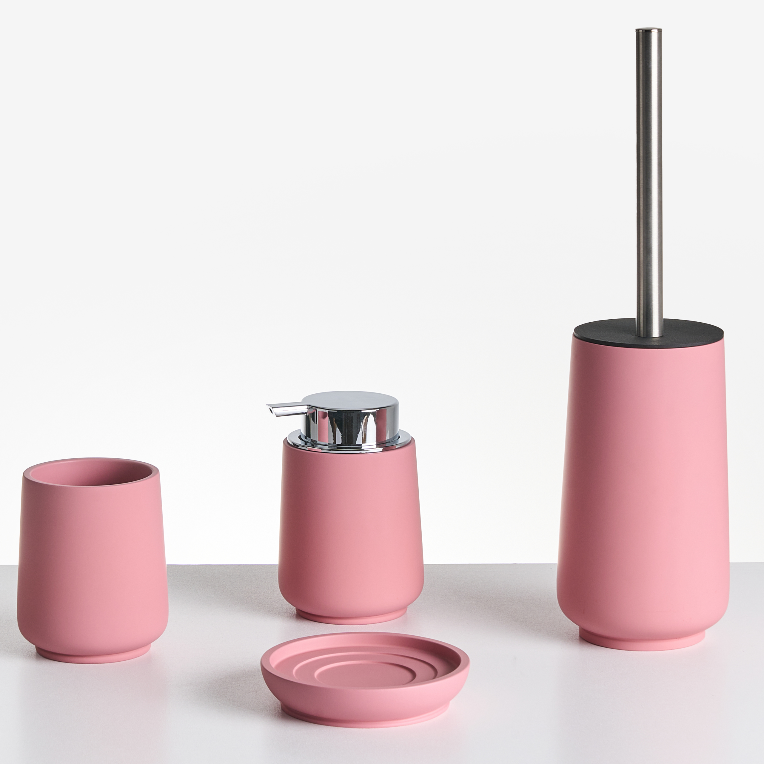 Set med badrumstillbehör i 4 delar SUCHES Rosa
