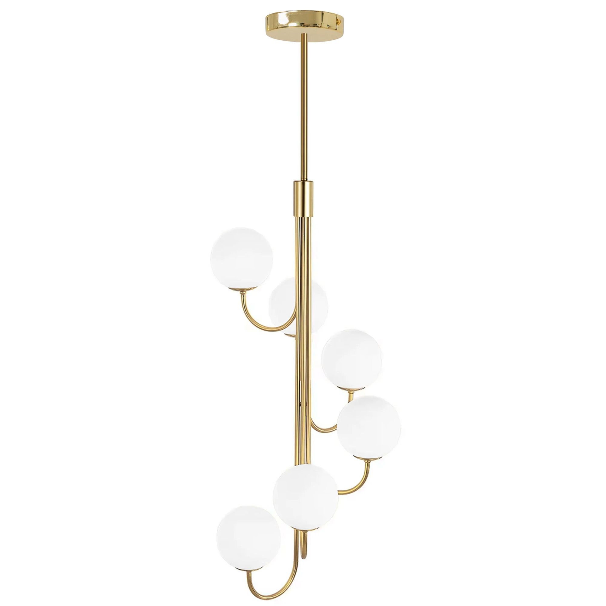TOOLIGHT hängande taklampa APP1585-6CP Guld 50x50x118cm