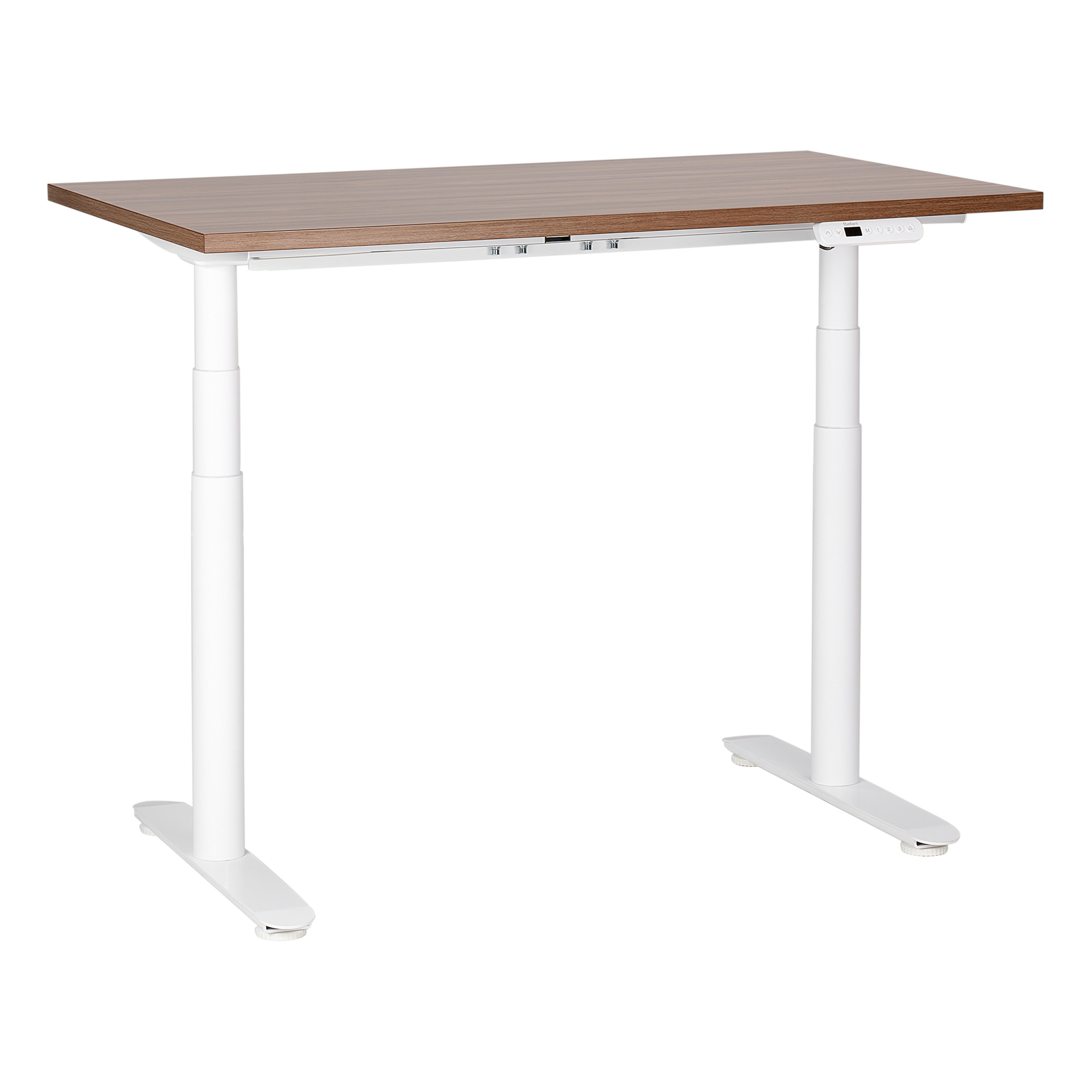 Elektriskt höj- och sänkbart skrivbord DESTINAS 120 cm 72 cm Brun/ Vit