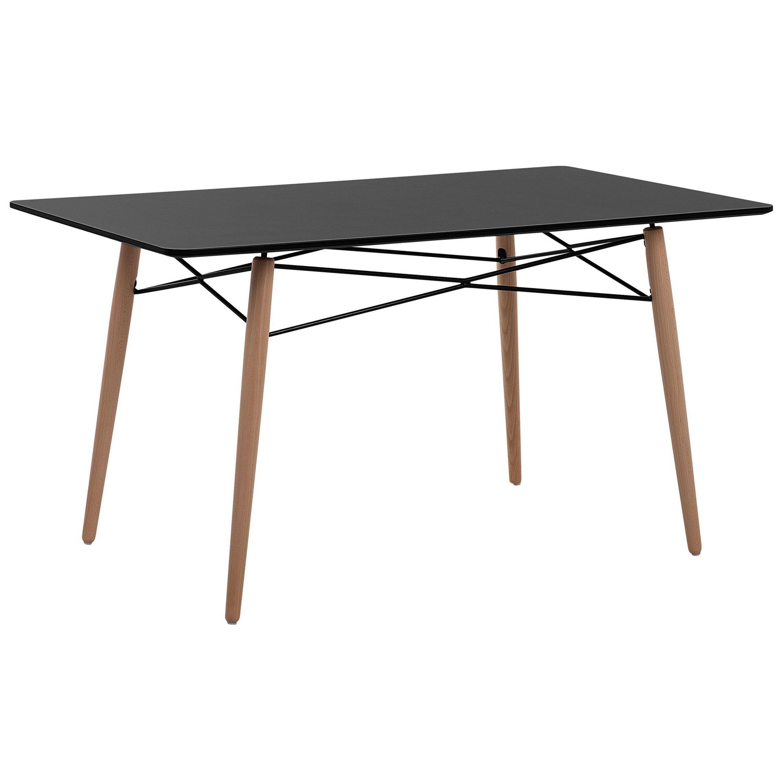 Matbord BIONDI Svart bok 140 cm 80 cm