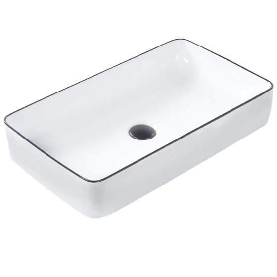 Tvättställ för bänkskiva XERT 61 x 35 cm Keramik Vit