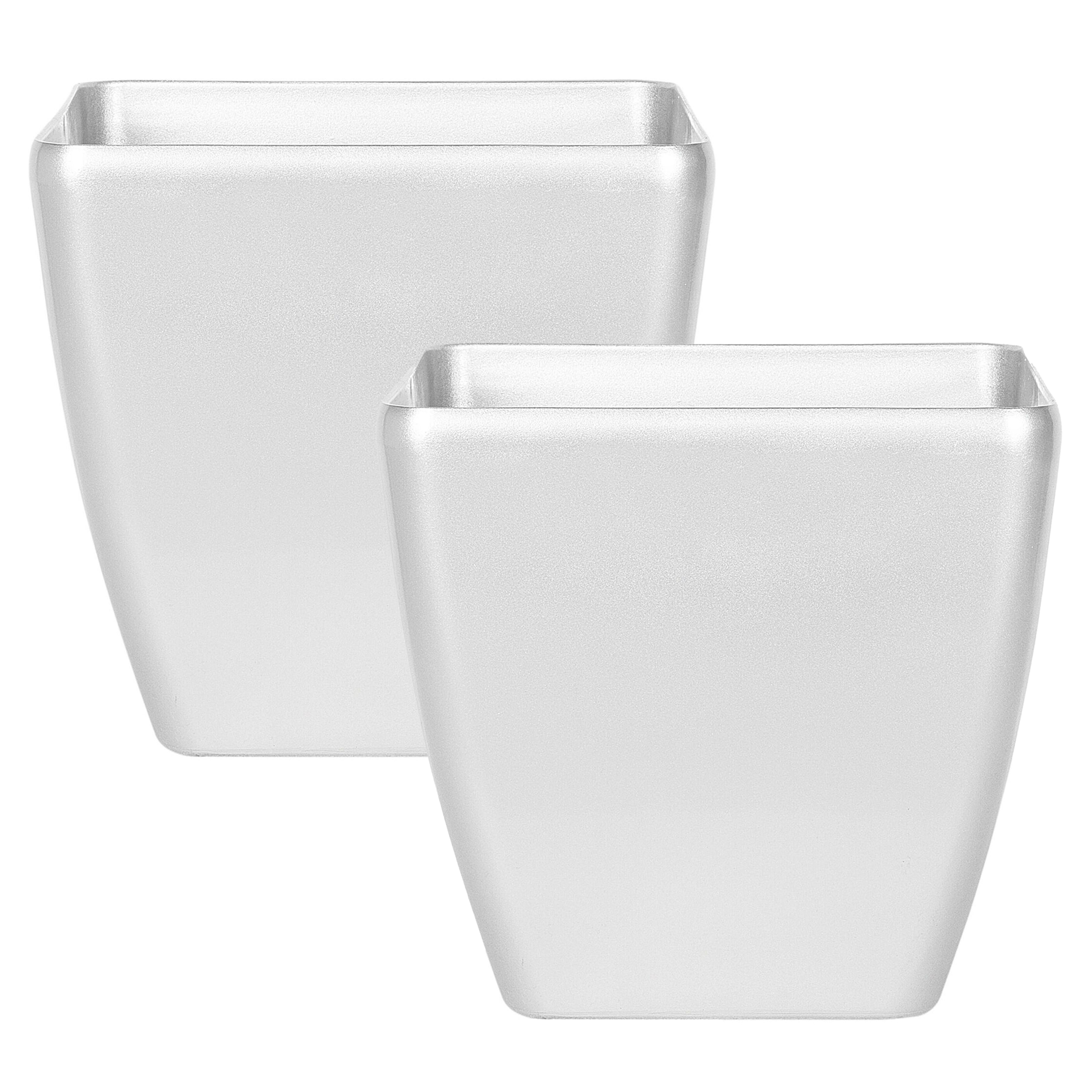 Set med 2 växtkrukor ASTRAS 42 cm Silver
