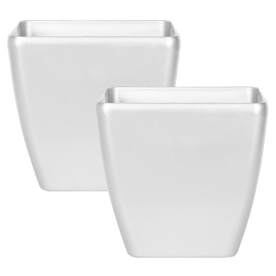 Set med 2 växtkrukor ASTRAS 42 cm Silver