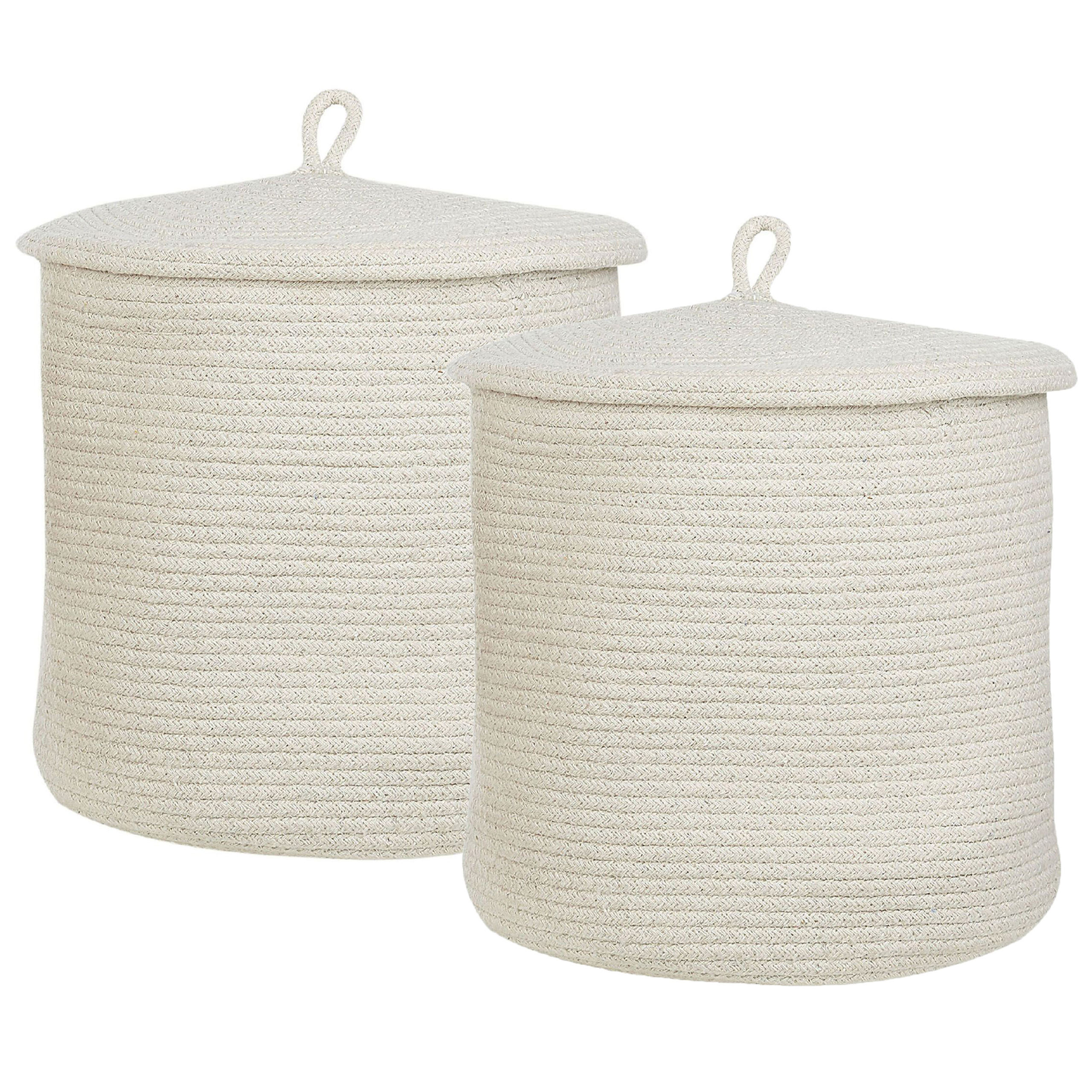Set med 2 korgar SILOPI Bomull Off-White