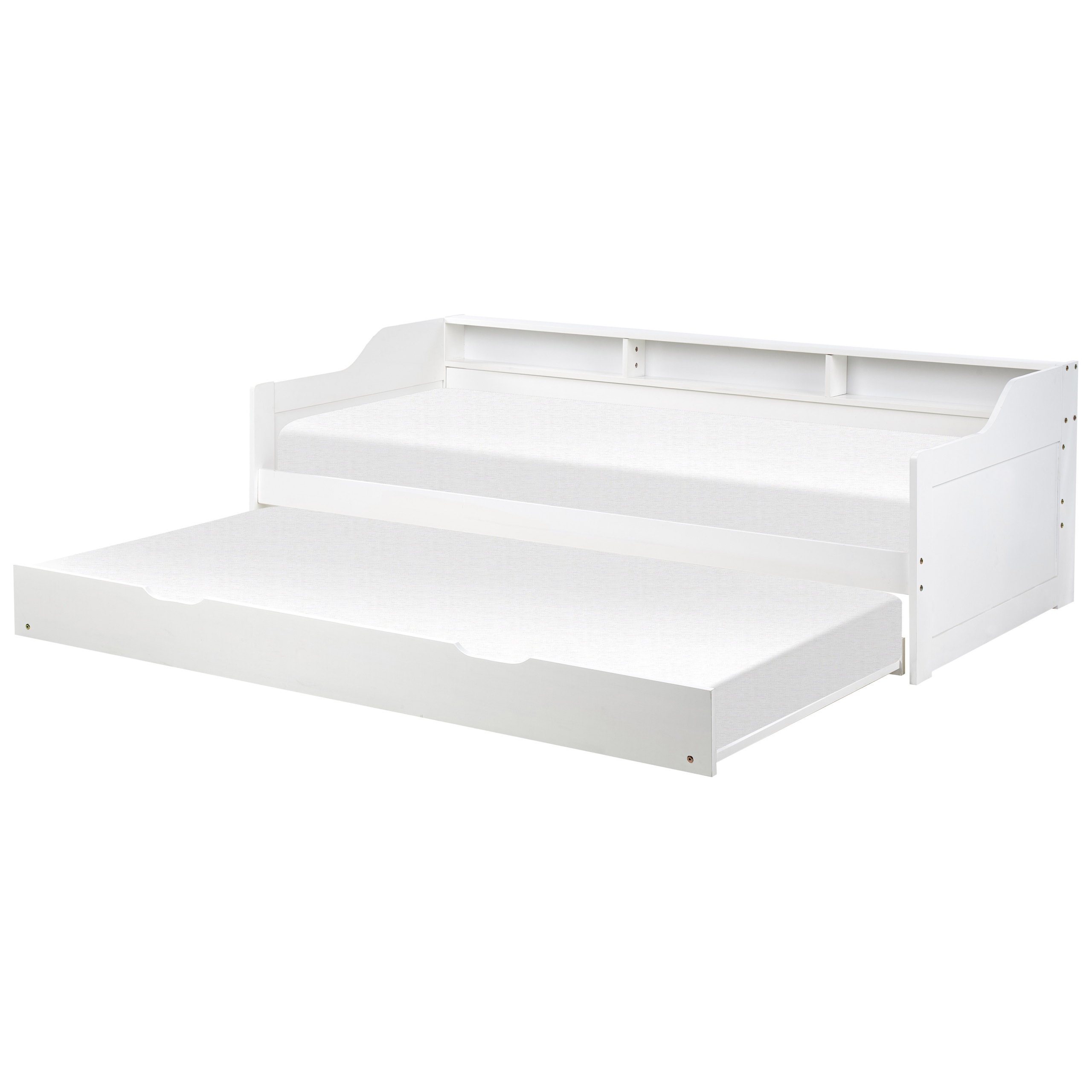 Utdragbar säng Furu EDERN 90 x 200 cm Vit