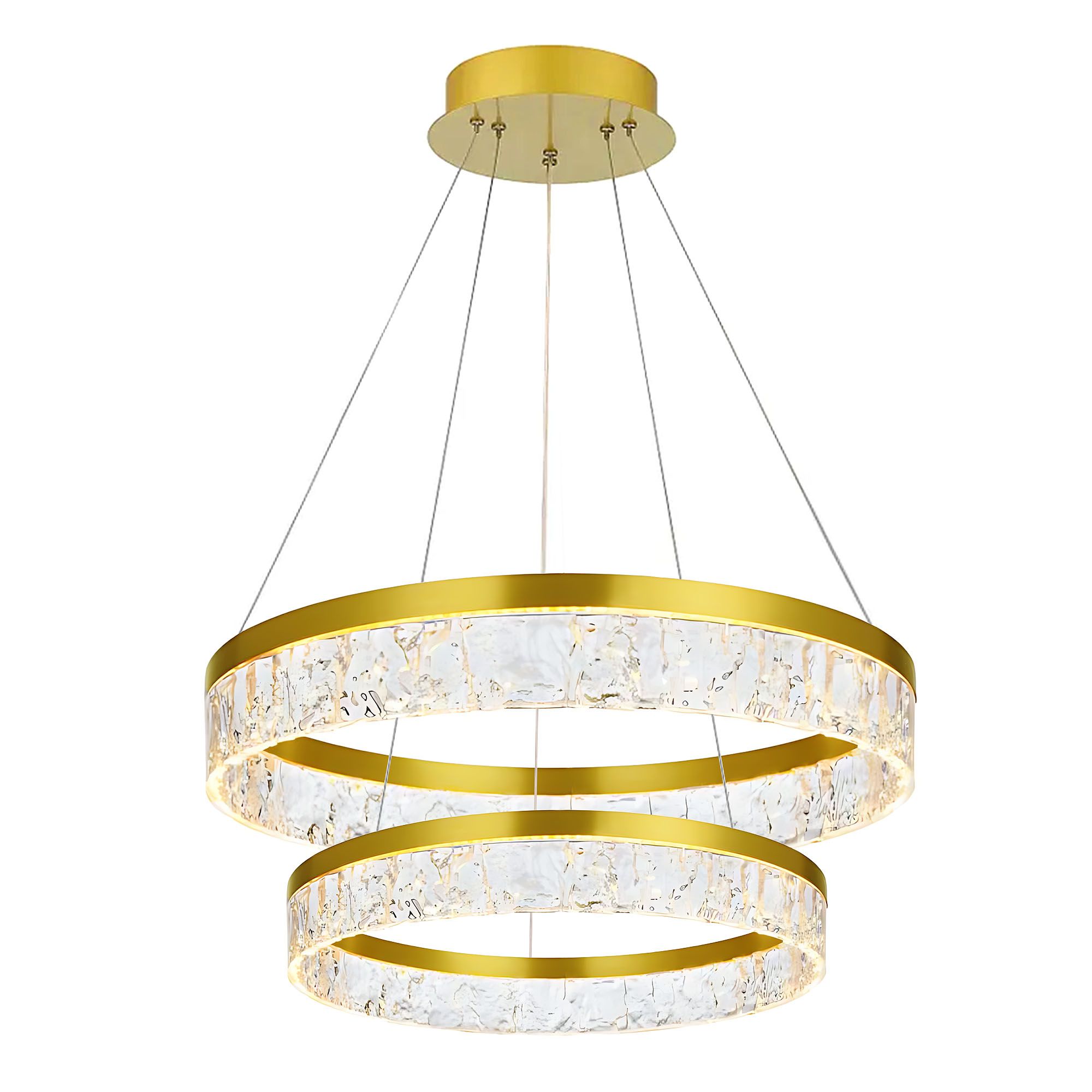 TOOLIGHT hängande taklampa LHJ049-CP2 LED Guld 60x60x6,5cm