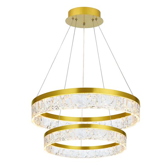 TOOLIGHT hängande taklampa LHJ049-CP2 LED Guld 60x60x6,5cm